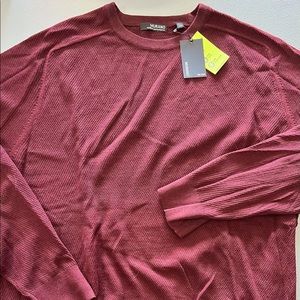 Mens long sleeve knit shirt. 100% acrylic. Lightweight. Size 2XB